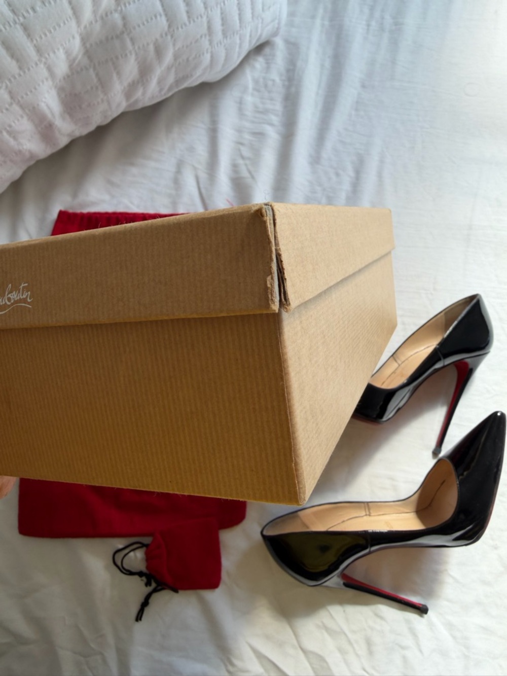Christian Louboutin So Kate Pointed Toe Pump 120mm Black patent leather US 7.5 - Picture 9 of 16